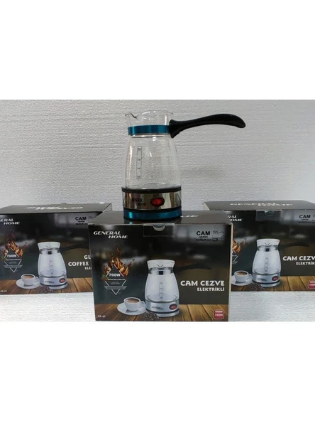 General Home CZ-47 Siyah Cam Elektrikli Cezve ürün görseli 1