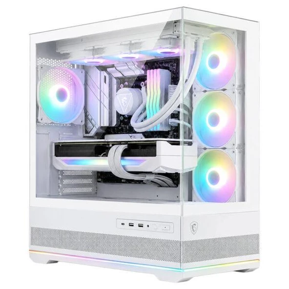 MSI MAG PANO 110R PZ WHITE ATX Case (w/120mm ARGB Fan x4) ürün görseli 1