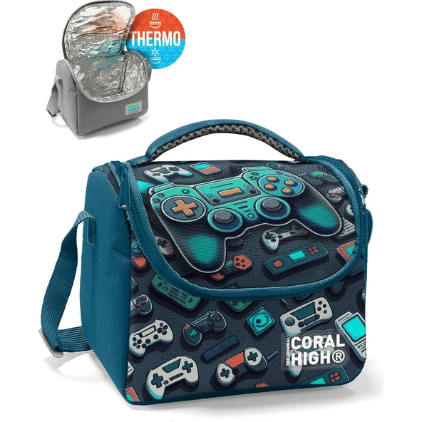 Coral High Nefti Gamer Desenli Thermo Beslenme Çantası 12784 ürün görseli 1