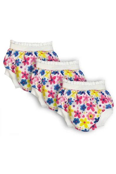 Sema Baby 3'lü Desenli Lüks Alıştırma Külodu No.3 20-25 kg - Flowers ürün görseli 1