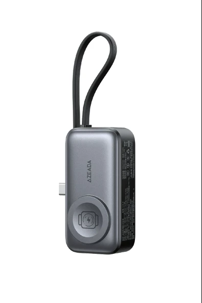 Jopus 5000 mAh Powerbank Lightning Dahili Kablolu Kablosuz Şarj Watch AirPods Uyumlu Mini Powerbank- S18-A ürün görseli 1