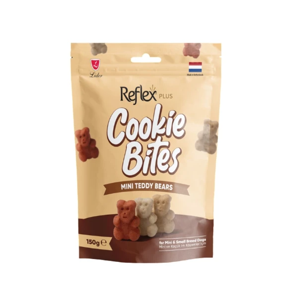 Reflex Plus Cookie Bites Mini Teddy Bears Küçük Irk Köpek Ödül Maması 150gr ürün görseli 1