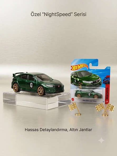 Hot Wheels Nıghtspeed Serisi - 2018 Honda Cıvıc Type R Model ürün görseli 1