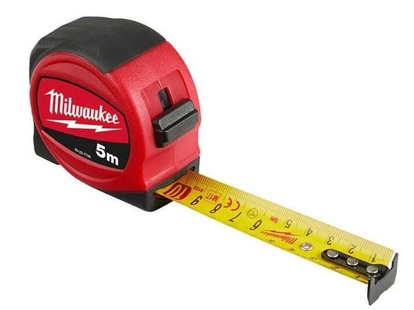 Milwaukee Şerit Metre Slimline 5mt/16 FT ürün görseli 1