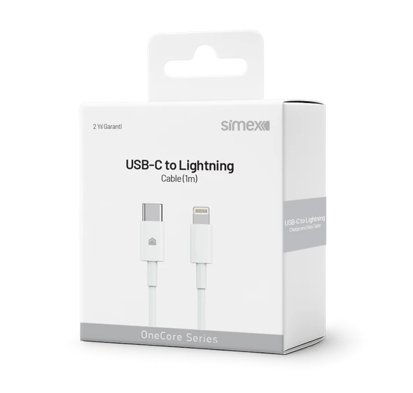 Simex iPhone 11-12-13-14 Uyumlu Usb to Lightning Hızlı Şarj Kablosu 1 Mt CE Belgeli - SPK-15 Beyaz ürün görseli 1