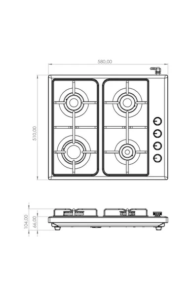 Tecna SÜO 604BE Set Üstü Ocak - Resim 3