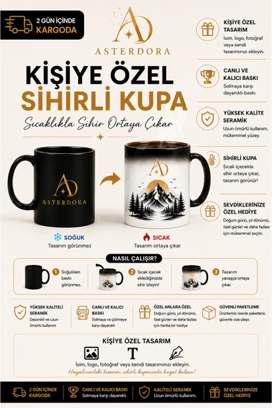 Asterdora Sihirli Kupa (Kişileştirmeli) ürün görseli 1