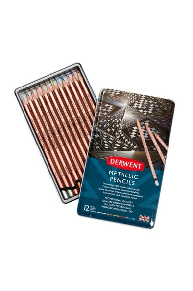 Derwent Metallic 12'li Metalik Kalem Seti 2305599 ürün görseli 1