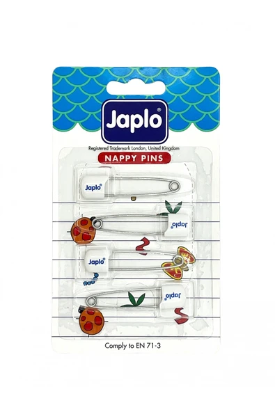 Japlo Emniyetli Çengelli İğne 4'lü - Beyaz ürün görseli 1