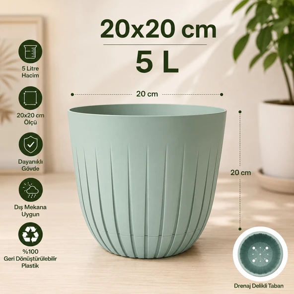 SAKSI LİNE NO:3 YEŞİL 20x20cm ürün görseli 1