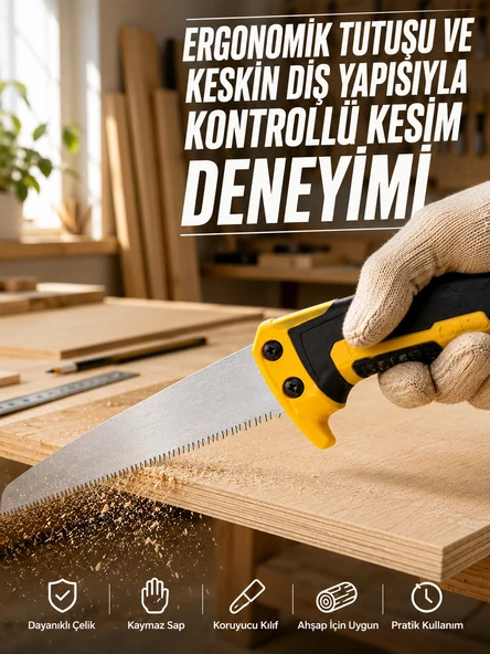 Düz Bıçaklı Budama Testeresi Kılıflı Güvenli Tasarım ürün görseli 1