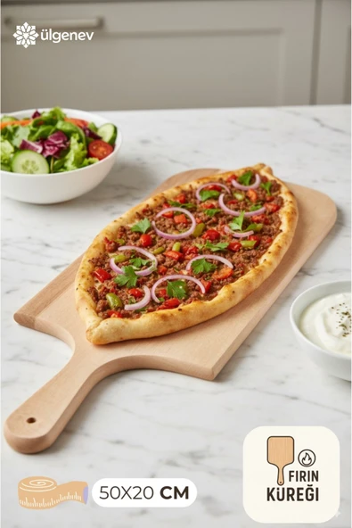 1 Adet Kayın Ağacı Fırın Küreği – 50x19,5 cm Doğal Ahşap Pizza ,Pide, Lahmacun Küreği ürün görseli 1