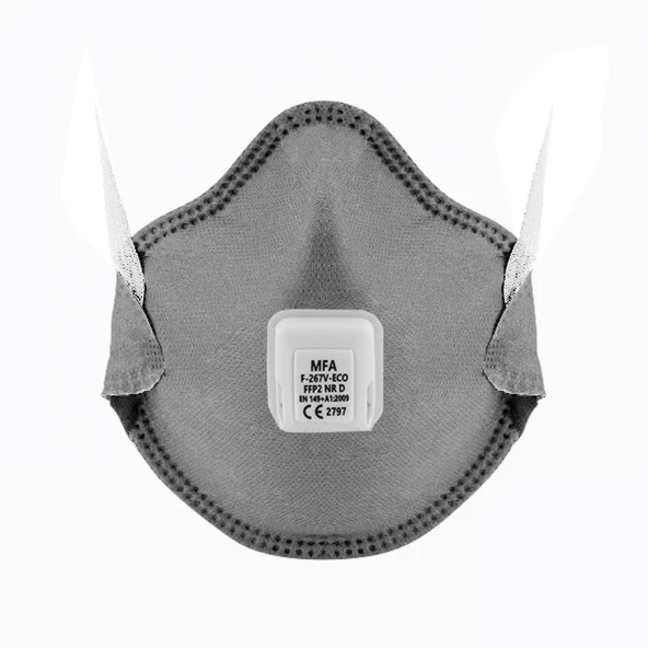 MFA F-267V-AC ECO Aktif Karbonlu FFP2 NR D Ventilli Maske ürün görseli 1