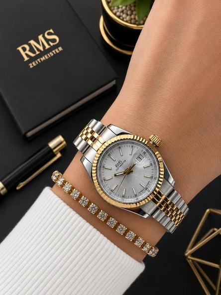 RMS Romanson Vintage Mini Kasa Özel Kordon 2 Yıl Garantili 3 Atm Kadın Kol Saati+Bileklik A2145.40 ürün görseli 1