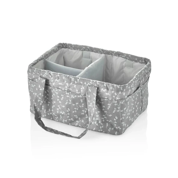 Katlamalı Anne & Bebek Organizer 795 Gri Çiçek ürün görseli 1