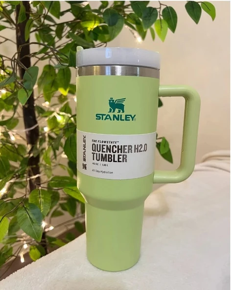 Stanley Quencher H2.o Flowstate Tumbler Pipetli Termos 1.18L açık yeşil ürün görseli 1