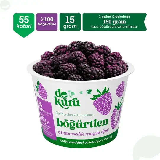 Böğürtlen Atıştırmalık Meyve Cipsi 15gr ürün görseli 1