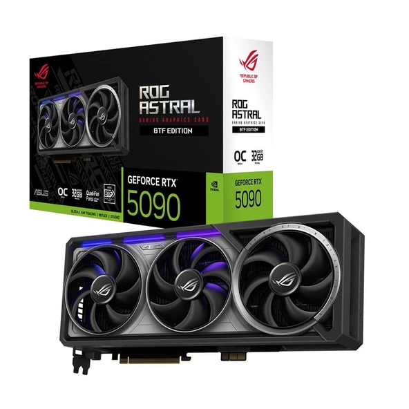 Asus RTX 5090 ROG Astral BTF OC Edition ROG-ASTRAL-RTX5090-O32G-BTF-GAMING 512 Bit GDDR7 32 GB Ekran Kartı ürün görseli 1