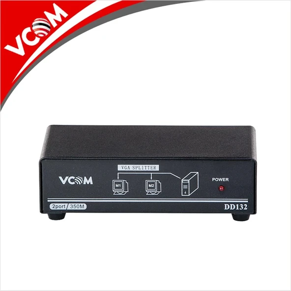 Vcom DD132 1-2 Port 350MHZ Metal Vga Splitter ürün görseli 1