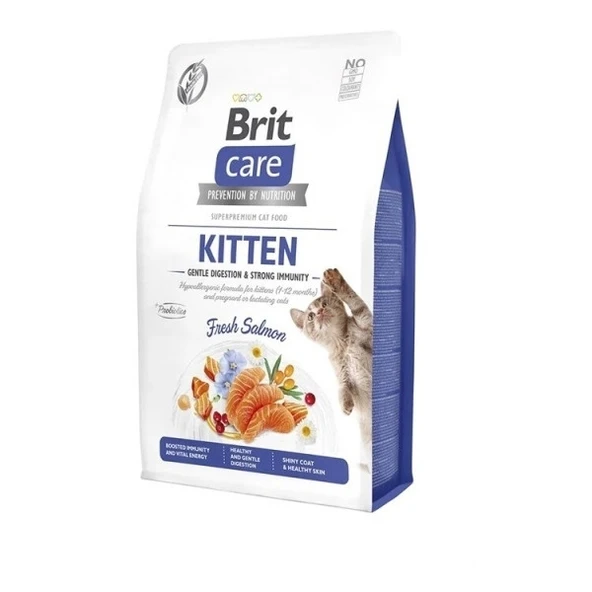 Brit Care Kitten Gentle Digestion & Strong Immunity Somonlu Tahılsız Yavru Kedi Maması 7 Kg ürün görseli 1