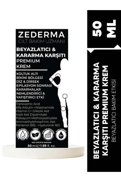 Zederma Beyazlatıcı Kararma Karşıtı Premium Krem 50 ml ürün görseli 1