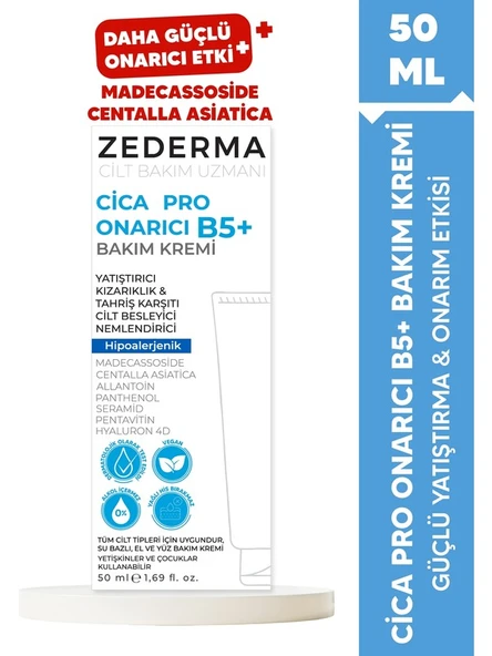 Zederma Cica Pro Onarıcı B5+ Krem 50 ml Tüm Cilt Tipleri İçin Onarıcı Etki Sağlayan Krem ürün görseli 1