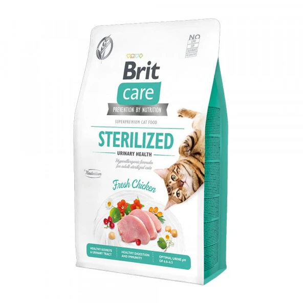 Brit Care Sterilized Urinary Health Tavuklu Tahılsız Kısırlaştırılmış Kedi Maması 2 Kg ürün görseli 1