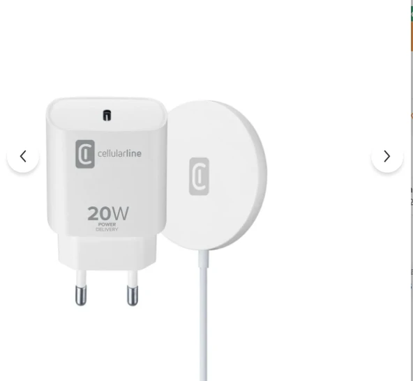 Cellularline Mag Kit 20W MagSafe Uyumlu Manyetik Kablosuz Şarj Seti ürün görseli 1