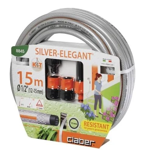 Claber 8845 Silver Elagant 15 mt Hortum ve Sulama Seti ürün görseli 1