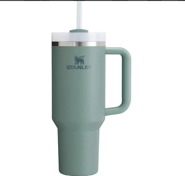Stanley Quencher H2.o Flowstate Tumbler Pipetli Termos 1.18L koyu yeşil ürün görseli 1