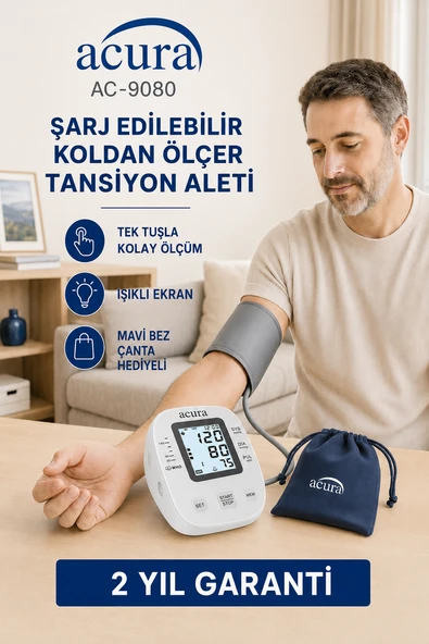 Acura AC-9080 Şarjl Edilebilir Koldan Tansiyon Aleti ürün görseli 1