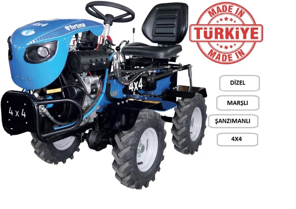 Fırtına 4X4 10 Hp Dizel Mini Traktör Çapa Makinesi ürün görseli 1