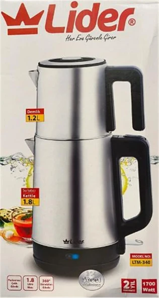 Lider Ltm-340 İkisi Bir Arada Elektrikli Çaycı Ve Kettle ürün görseli 1