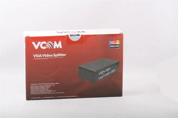 Vcom DD138 1-8 Port 350MHZ Metal Vga Splitter ürün görseli 1