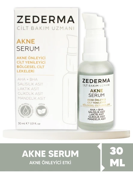 Zederma Akne Serumu 30 ml Salisilik Asit ile Arındırıcı Etki Karma Ciltler İçin ürün görseli 1