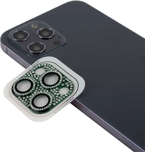iPhone 11 Pro Uyumlu Mnc Cl-08 Kamera Lens Koruyucu-Koyu Yeşil ürün görseli 1