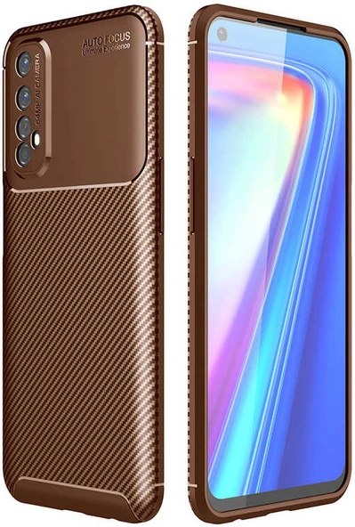Realme 7 Kılıf Mnc Negro Silikon Kapak-Kahverengi ürün görseli 1