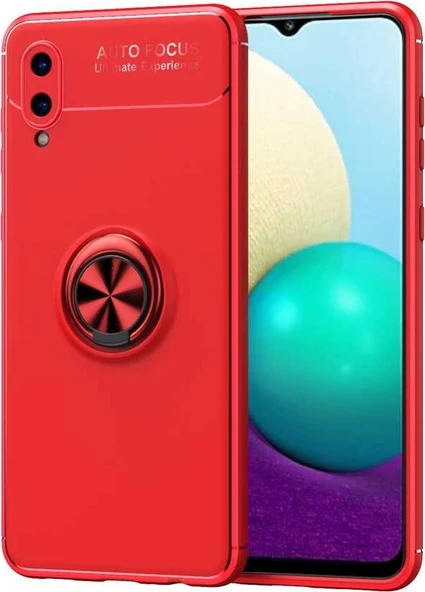Galaxy A02 Kılıf Mnc Ravel Silikon Kapak-Kırmızı ürün görseli 1