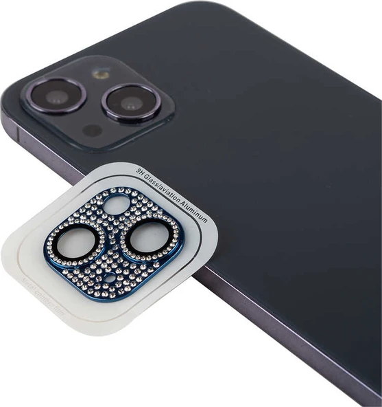 iPhone 13 Uyumlu Mnc Cl-08 Kamera Lens Koruyucu-Mavi ürün görseli 1