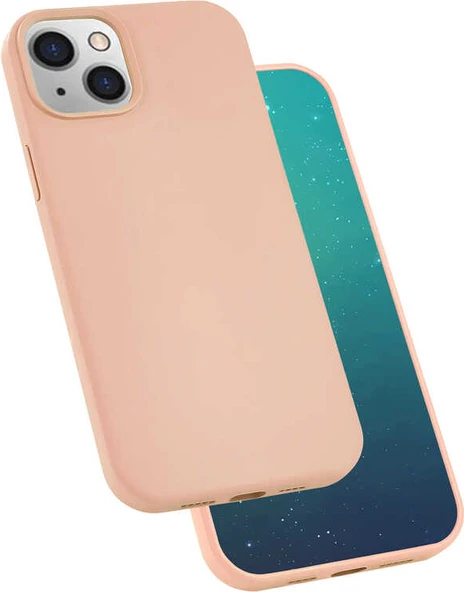 iPhone 13 Mini Kılıf Mnc Silk Silikon-Pembe ürün görseli 1