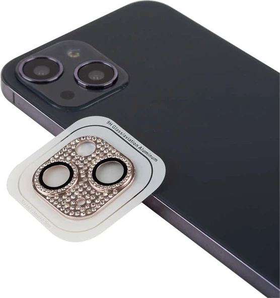 iPhone 13 Mini Uyumlu Mnc Cl-08 Kamera Lens Koruyucu-Pembe ürün görseli 1