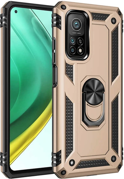 Xiaomi Mi 10T 5g Kılıf Mnc Vega Kapak-Gold ürün görseli 1