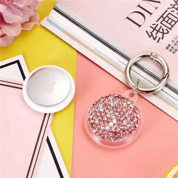 ​mnc Airtag 03 Uyumlu Silikon Anahtarlık-Rose Gold ürün görseli 1