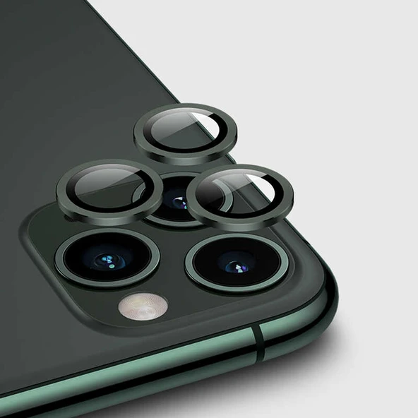 iPhone 12 Pro Uyumlu Mnc Cl-02 Kamera Lens Koruyucu-Koyu Yeşil ürün görseli 1