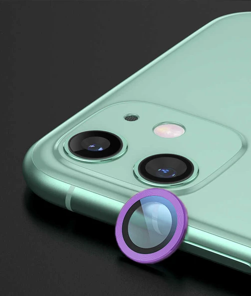 iPhone 12 Mini Uyumlu Mnc Cl-02 Kamera Lens Koruyucu-Mor ürün görseli 1