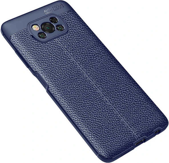 Xiaomi Poco X3 Kılıf Mnc Niss Silikon Kapak-Lacivert ürün görseli 1