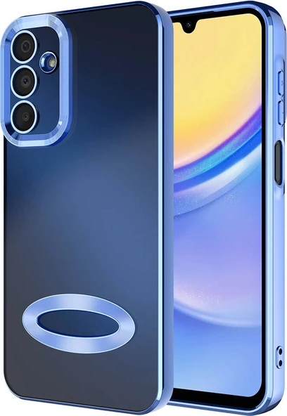 Galaxy A25 Kılıf Kamera Korumalı Logo Gösteren Mnc Omega Kapak-Sierra Mavi ürün görseli 1
