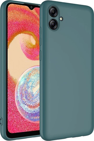 Galaxy A04E Kılıf Mnc Mara Laaakan Kapak-Koyu Yeşil ürün görseli 1
