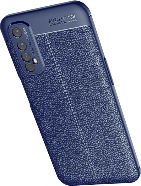 Realme 7 Kılıf Mnc Niss Silikon Kapak-Siyah - Resim 3