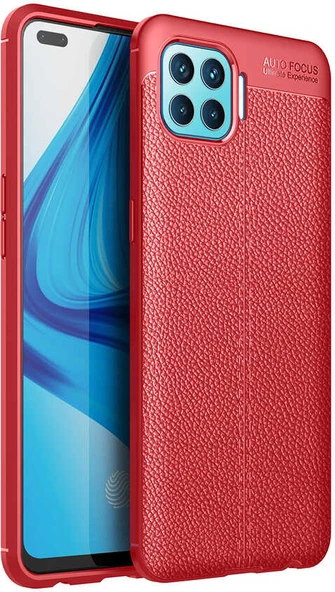 Oppo Reno 4 Lite Kılıf Mnc Niss Silikon Kapak-Kırmızı ürün görseli 1